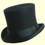 L'abito da uomo. Cilindro nero.