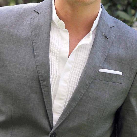 camicia collo coreana e giacca