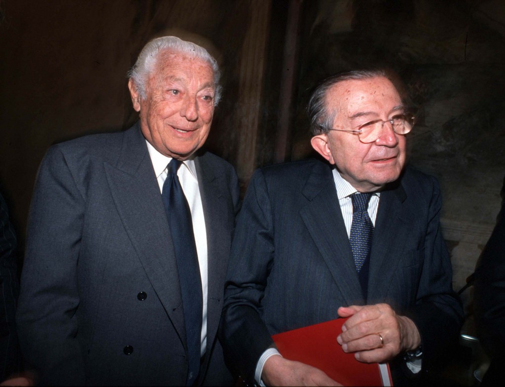Senatori a vita Gianni Anelli e Giulio Andreotti