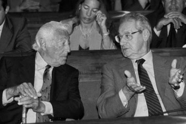 L'Avvocato con Cesare Romiti.