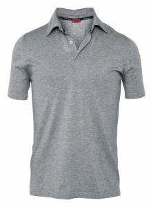 Kiton: polo 100% cotone piguet grigio melange