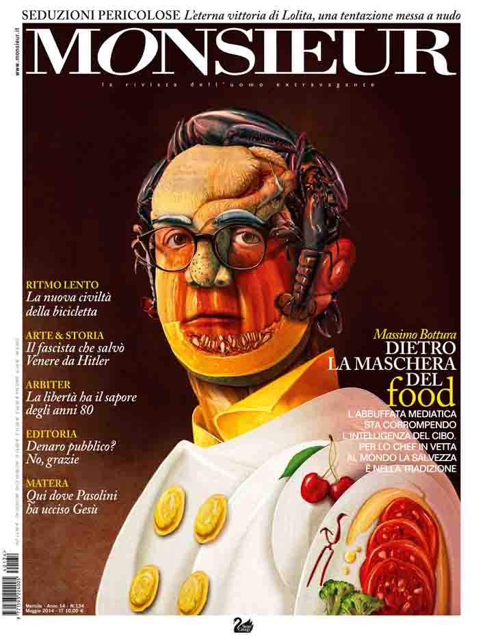 "Monsieur", la rivista dell'uomo extravagante - copertina n.134 Maggio 2014