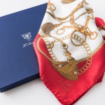 Carré GINEVRA red – L\’Avvocato logo detail