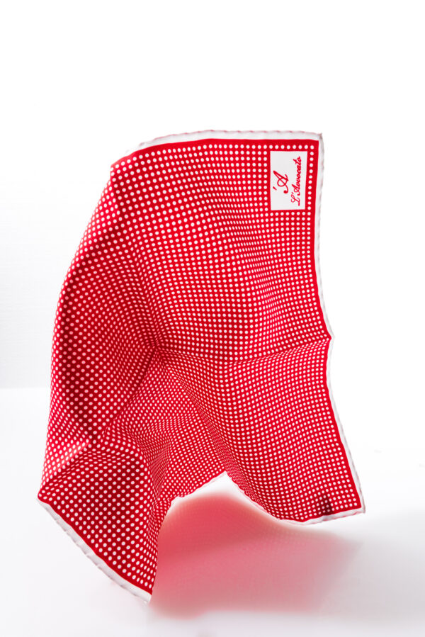 Pocket square MIRAFIORI red