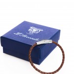 Bracciale skin cognac con confezione