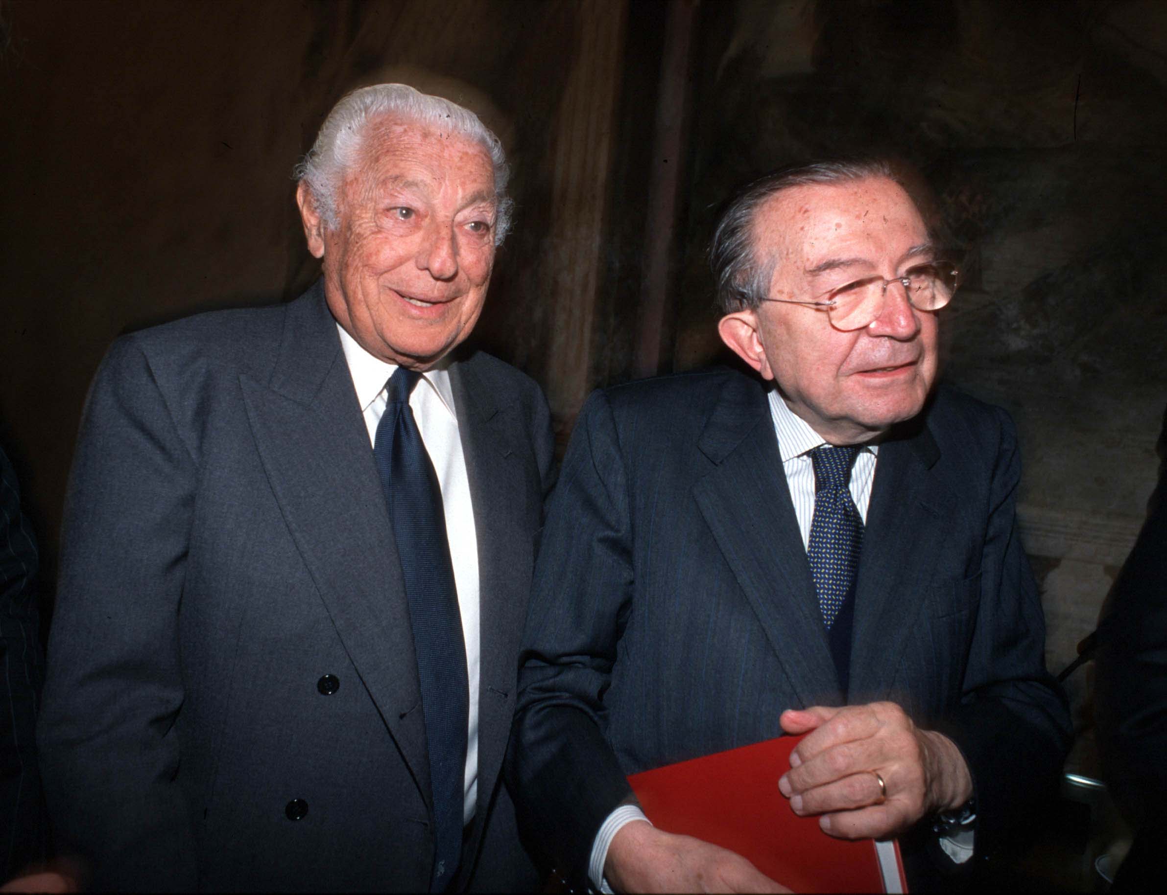 Life senators Gianni Rings and Giulio Andreotti