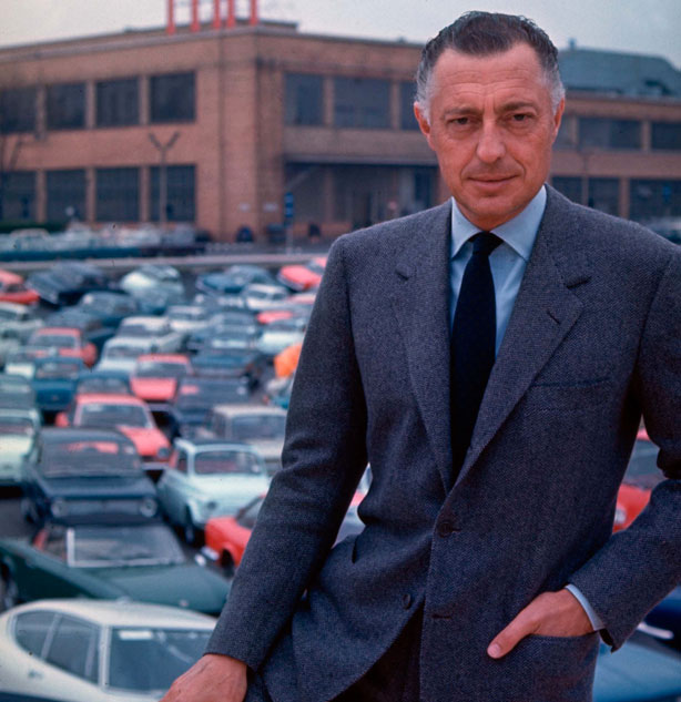 Gianni Agnelli in track test Fiat Mirafiori