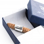 Bracciale in pelle Eddy cuoio nella sua confezione