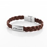 Bracciale in pelle Eddy marrone