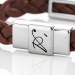 Bracciale in pelle Eddy marrone- dettaglio chiusura L'Avvocato