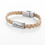 Bracciale in pelle Eddy naturale