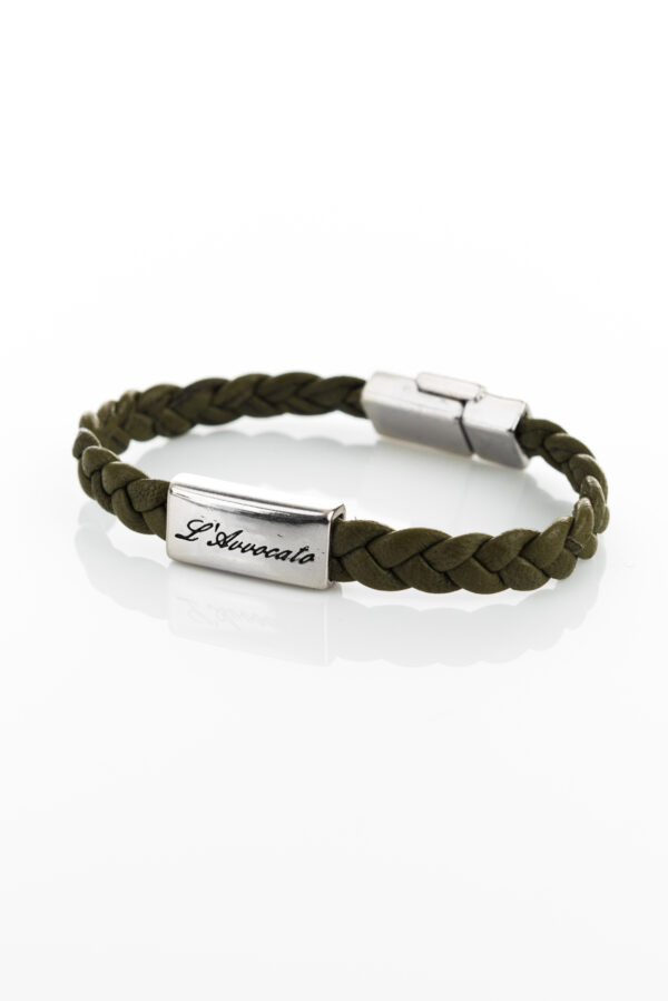 Vowen leather bracelet “Eddy” green- L’Avvocato
