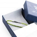 Bracciale in pelle Skin Verde L'Avvocato nella sua confezione