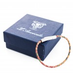 Bracciale in pelle intrecciata Skin Multicolor L'Avvocato e confezione
