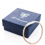Bracciale in pelle intrecciata Skin Natural L'Avvocato e confezione
