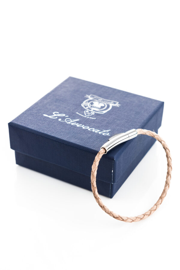Vowen natural colour leather bracelet “Skin” L’Avvocato and  its packaging