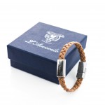 Eddy cuoio -Bracciale in pelle L'Avvocato lavorato a treccia