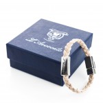 Eddy naturale -Bracciale in pelle L'Avvocato lavorato a treccia