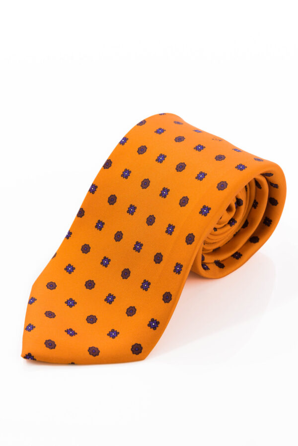 Cravatta Sette Pieghe Marella Arancione Fiamma