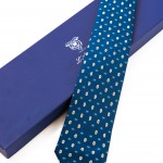 Cravatta Sette Pieghe Marella Blu di Prussia e confezione
