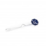 Spillone in argento e smalto blu 